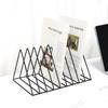 Nordic Triangle Book Holder & Desktop Organizer - Stylish Student Bookshelf & Storage Rack