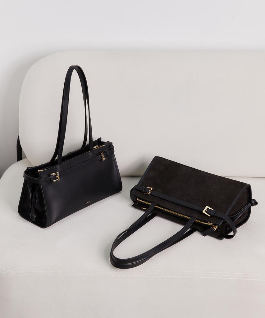 Clave Sunny Suede Dark Brown Tote Bag