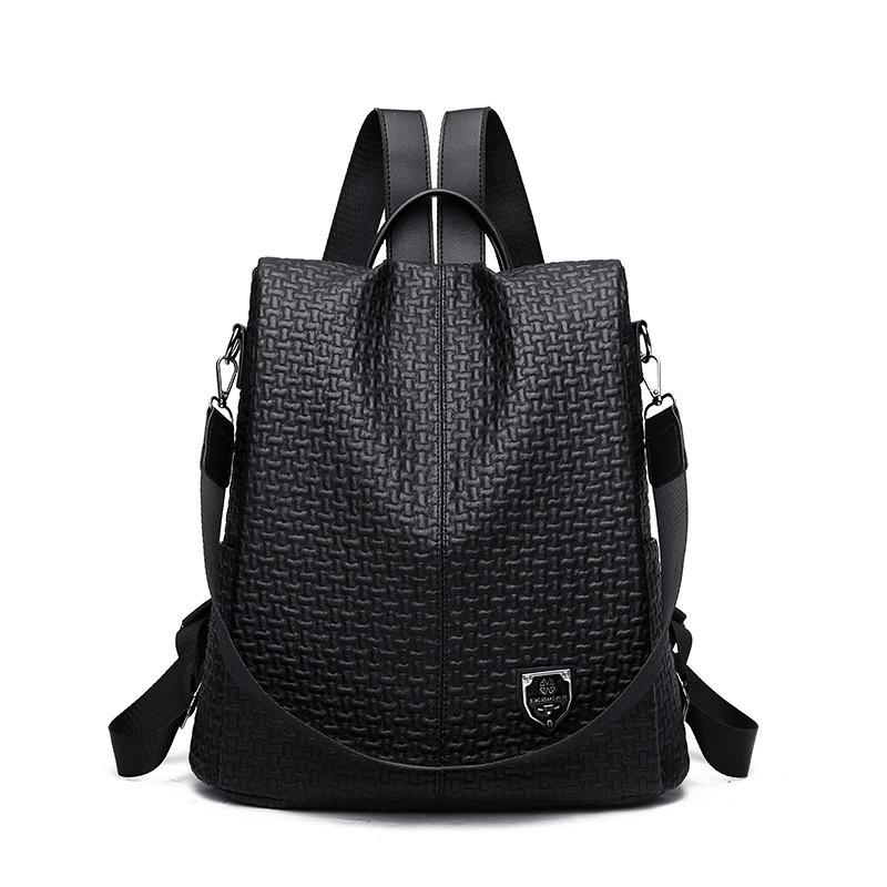 

Fashion backpack feminine soft leather trend spring and summer new anti-theft backpack schoolbag multi-purpose travel bag
