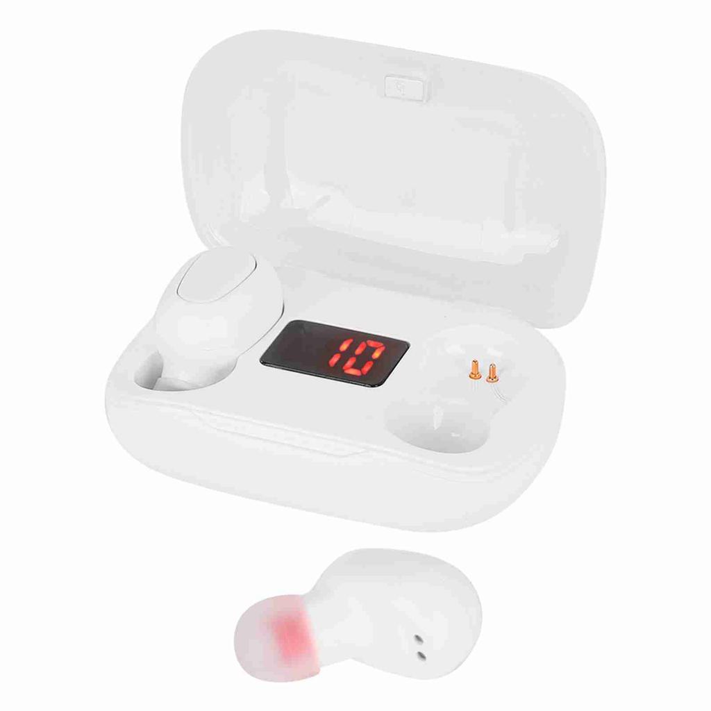 L21 Bluetooth 5.0 Earbuds True Wireless Stereo Earphone HIFI with Digital DisplayWhite