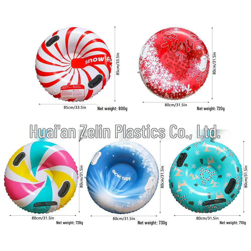 Inflatable 90cm Anti-Rollover Children's Ski Ring - Outdoor Cold-Resistant Thickened Ski Mat