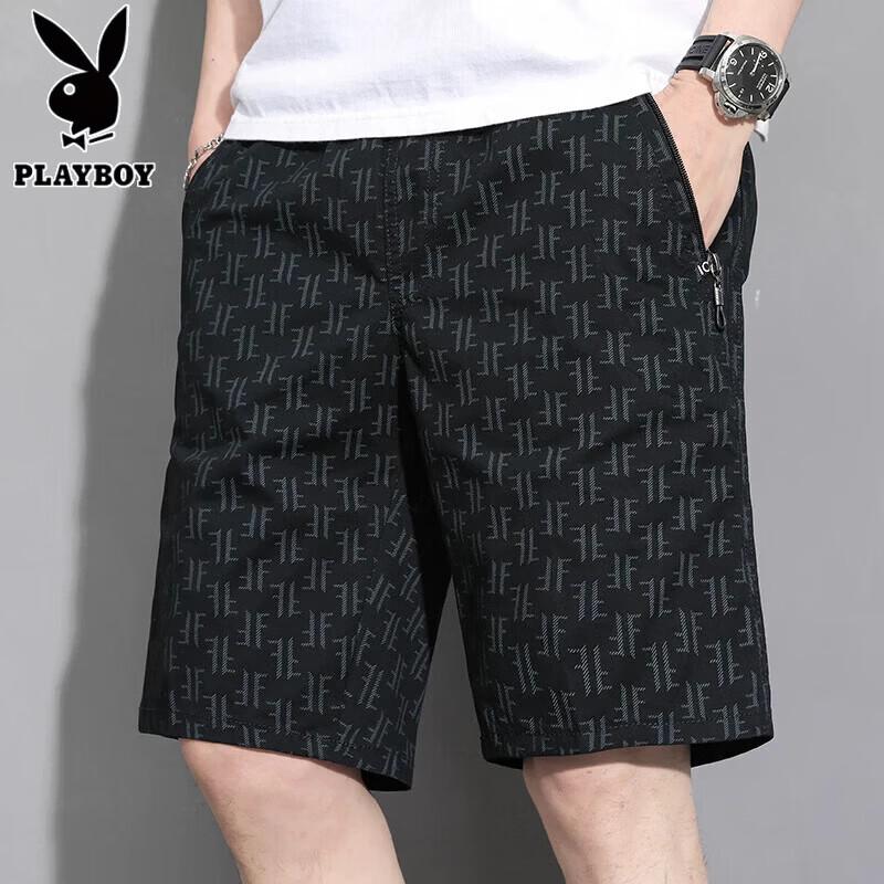 PLAYBOY Men s Summer Print Cargo Shorts 2XL