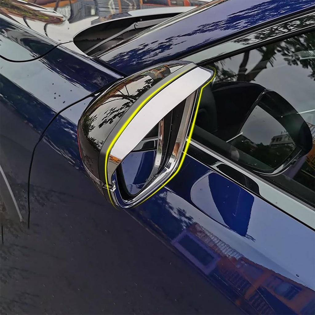 Car Exterior Accessories Compatible With Nissan Pathfinder 2026 2025 2024 2023 2022 Rear View Mirror Eyebrow Shield Protection Cover ABS 2PCS(Glossy