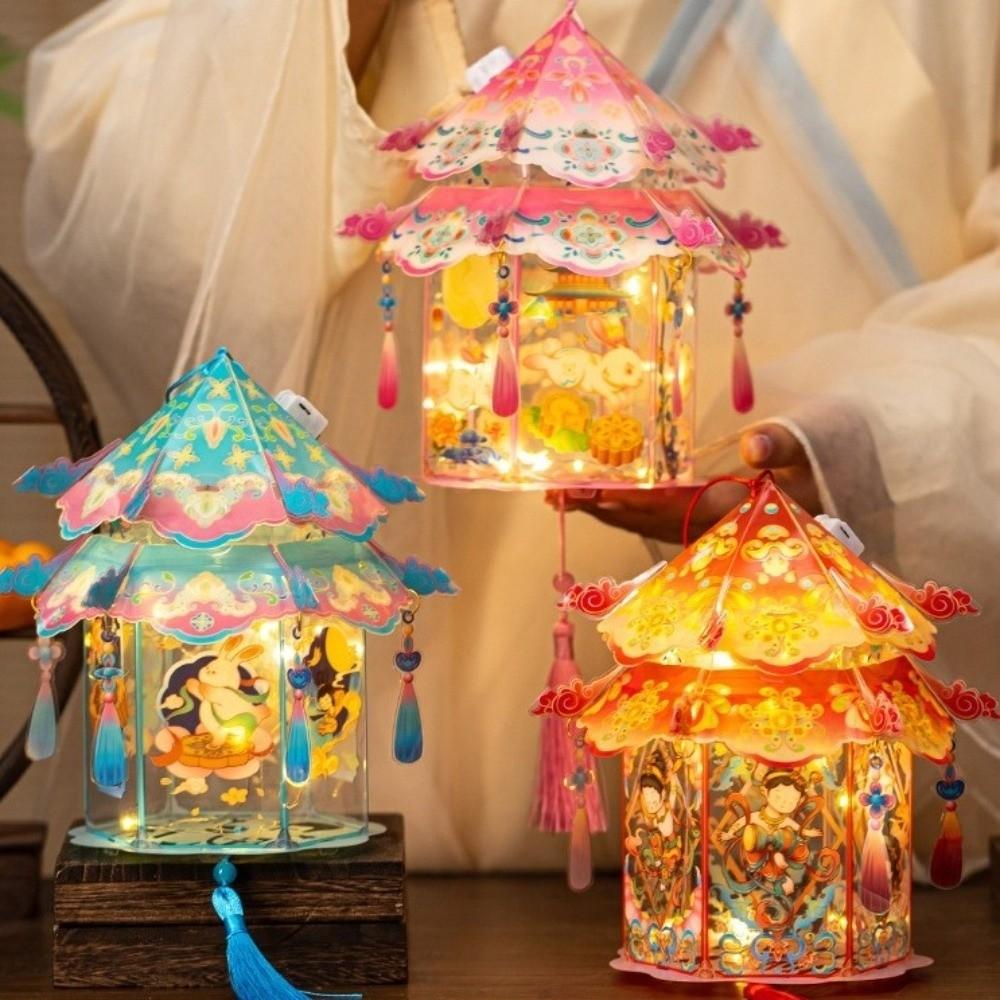 Lightweight Mid-Autumn Festival Lantern PVC Hanging LED Lantern Holiday Decorations