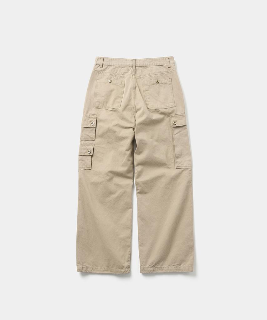 Laikeueomojeu Washed Cargo Pants_Beige