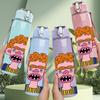 1PC Crazy Boy Cartoon Character Print 750ml Color Plastic Sports Water Bottle Leakproof Flip Straw Lid Suitable for Sports Office Home Use