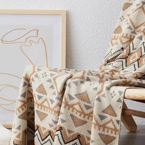 WTEMPO Bohemian Style Office Tassel Knitted Blankets Leg-covering Blankets Full-body Shawls Dormitory Nap Small Blankets Home Bed Blankets