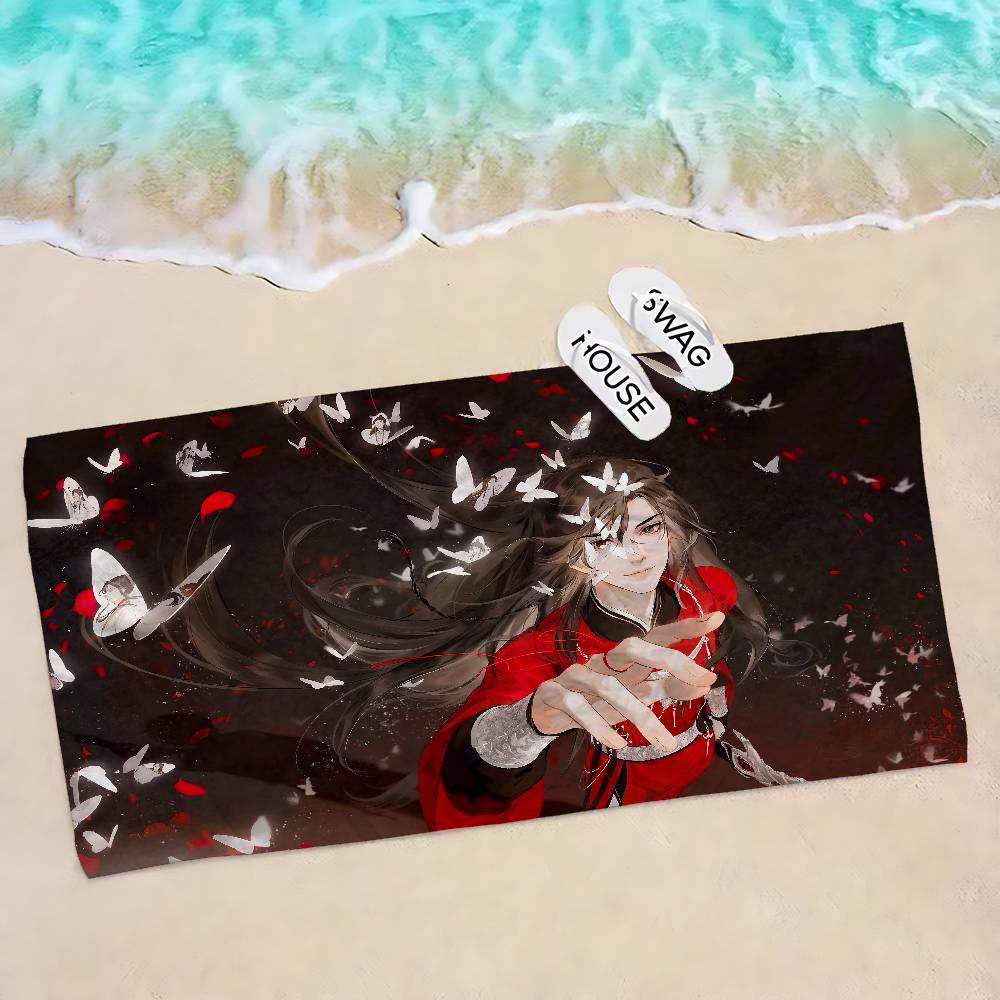 Anime Heaven Officials Blessing Microfiber Printed Beach Towel Mountain Climbing Yoga Beach Swim Running Absorbent Soft Towel