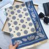 Autumn and winter new imitation cashmere scarf women's thickened cashew flower hair pulling shawl jacquard scarf large