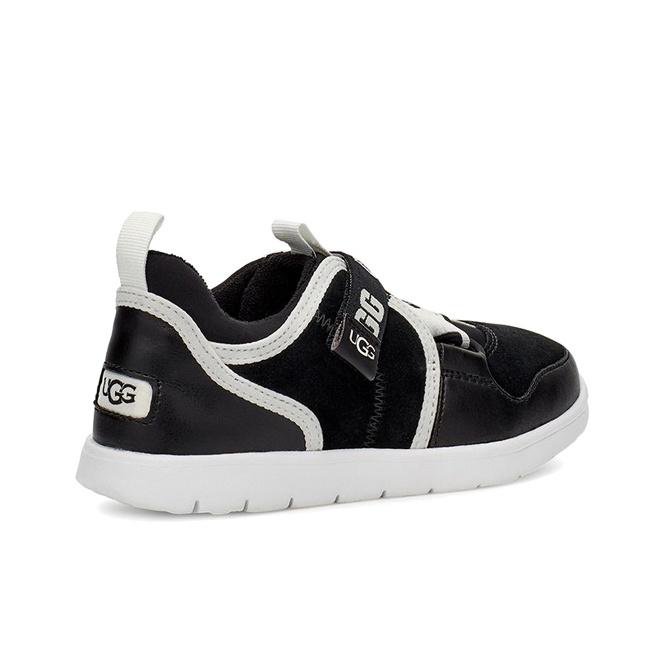 UGG Cloudlet Sneaker Comfortable Breathable Casual Running Shoes Kids Sneaker Black White 1107979K- BWHT