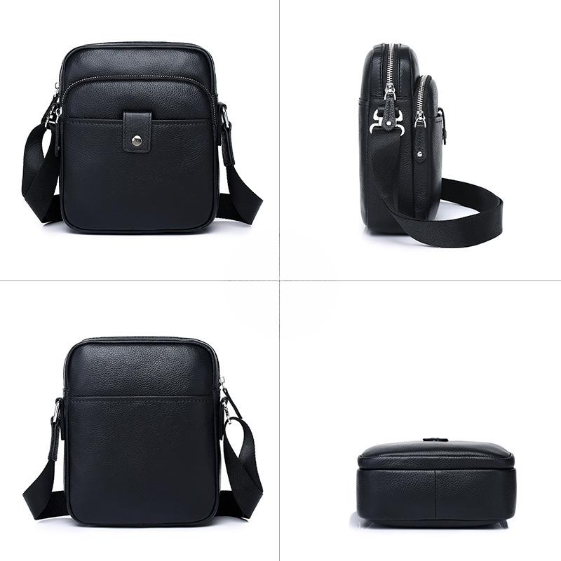 Genuine Leather Men's Bag Multi-functional Crossbody Bag Men's Single-shoulder Bag