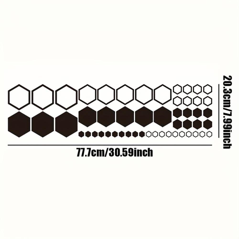 52pcs Honeycomb Auto Vinyl Decals Large and Small Combination Hexagonal Stickers DIY Car Body Cool Styling Open Style Decoration