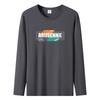 S-5XL Mens Long Sleeved T-Shirt Pure Cotton Man Big Size Crew Neck Sweatshirt