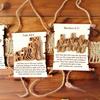 Nativity Advent Scroll Ornament Wooden Laser-Cut Hanging Decor with 24-Day Bible Verses Religious Christmas Countdown Calendar