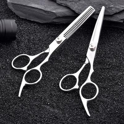 1 Set Hair Cutting Scissor Kit with Case Professional Salon Barber Stainless Steel Hairdressing Thinning Shears Comb Hair Clips Cleaning Cloth Set