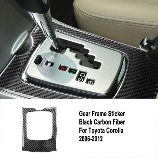 Soft Carbon Fiber Car Central Gear Shift Frame Cover For Toyota Corolla 06-12