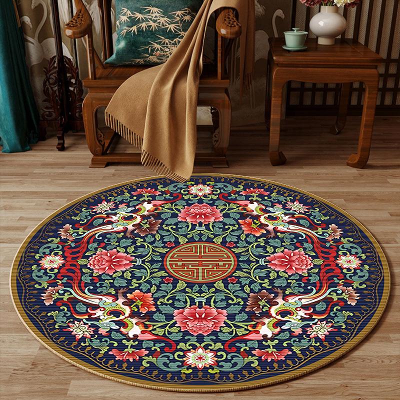 New Chinese Style Circular Carpet Living Room Coffee Table Sofa Bedroom Bedside Carpet