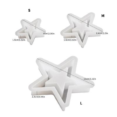 Fashionable Sturdy Silicone Star Molds Portable for Handmade Christmas Ornaments Elegant Hollow Out Designs Easy To Use