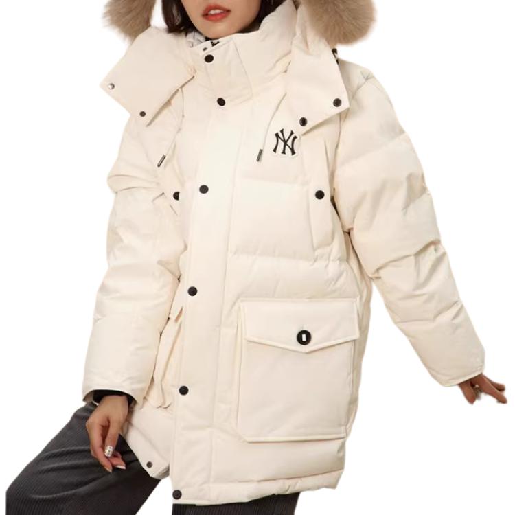 New MLB New York Yankees Down Jacket Cropped Unisex White 3ADJEC826-50CRS