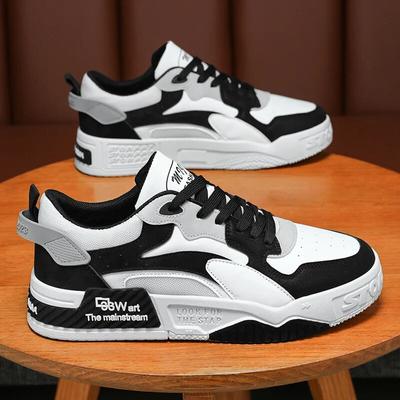 Höst Sneakers Herr Bekväma plattformsskor Trend Snörning Vulkaniserade skor Vita Casual Sneakers