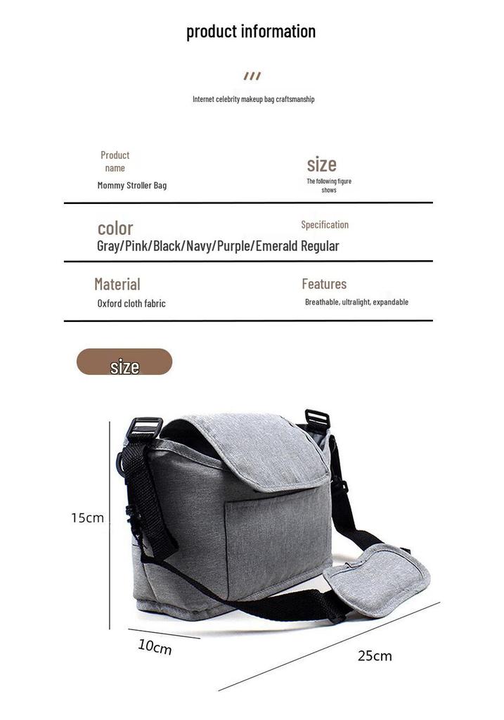 Multi-functional Stroller Hanging Bag - Large Capacity Mommy Storage