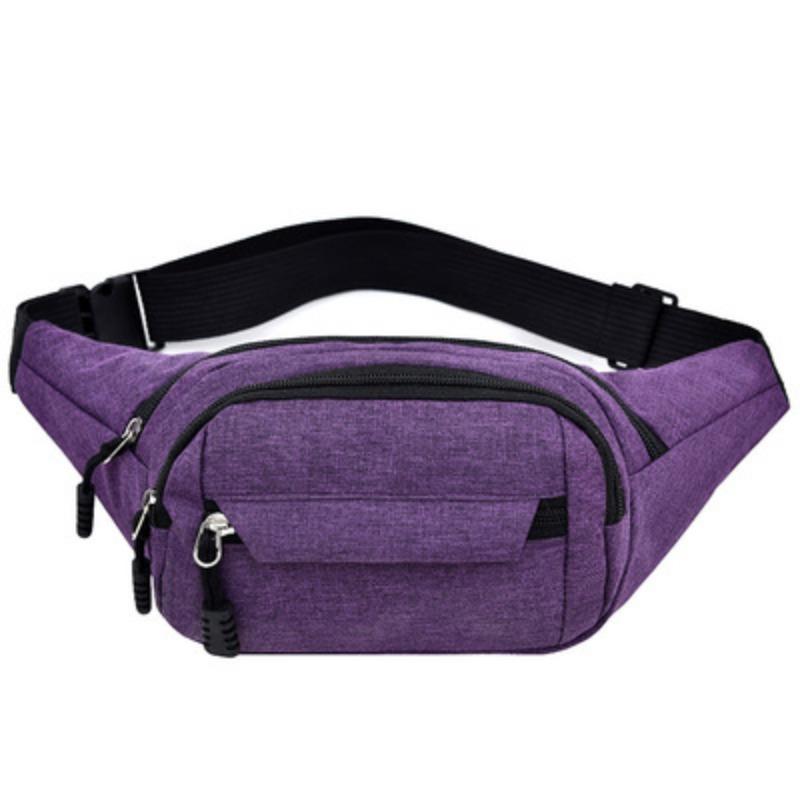 Unisex Fitness Training Sports Waist Bag Oxford Cloth Casual Waist Bag Thin Fit Running Sports Mobile Phone Bag