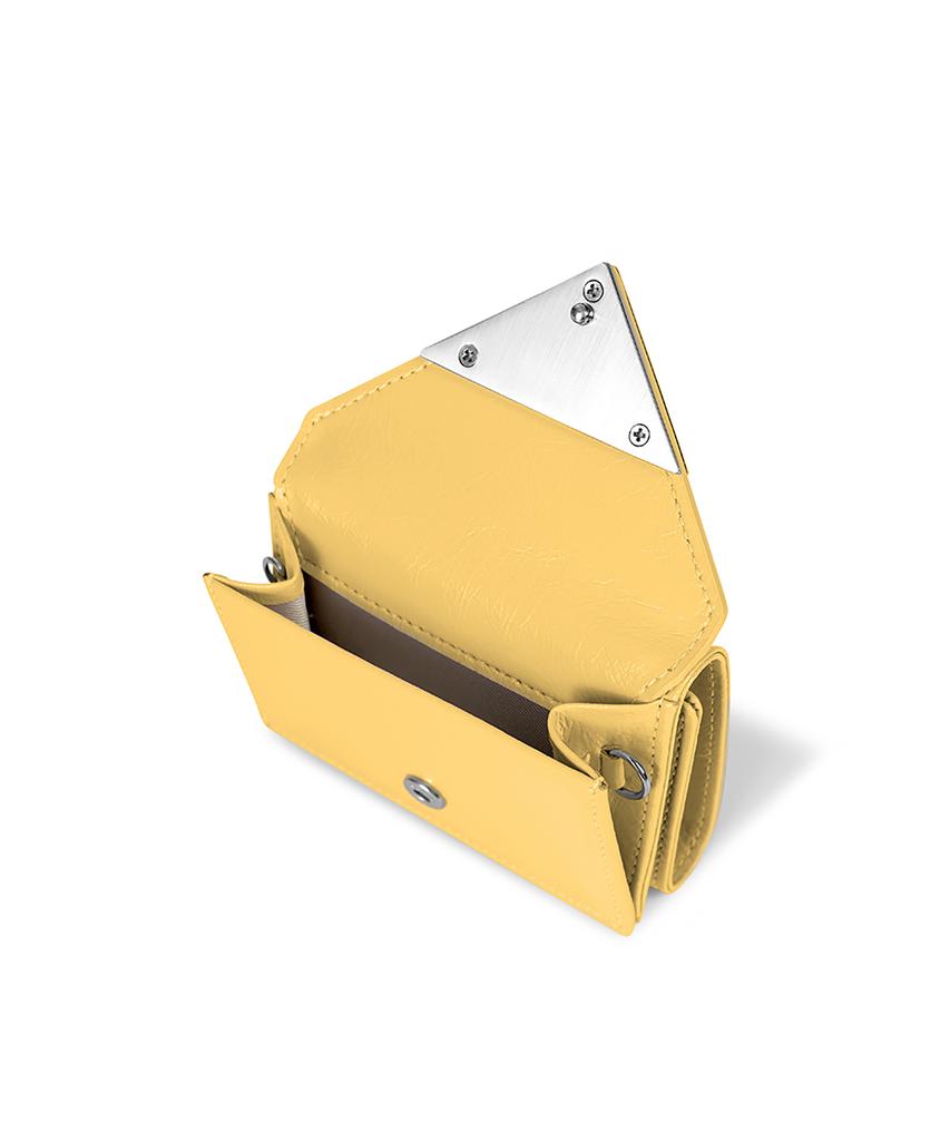 Fennec Crinkle Triangle Triple Wallet - Marigold