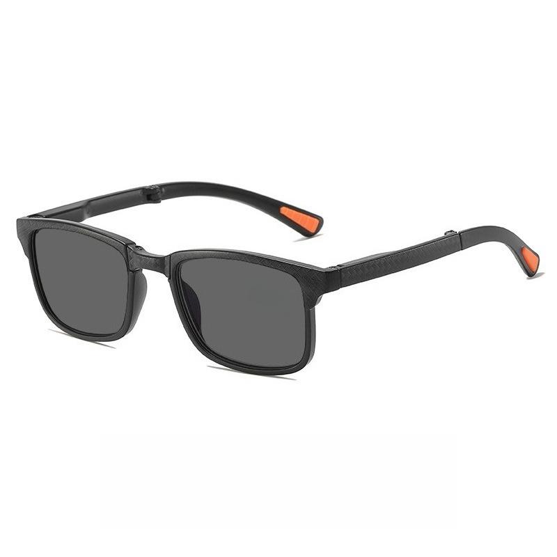 New Fashion 2-in-1 Reading Sunglasses Portable Folding UV Resistant Men's High-definition Anti Blue Presbyopia Glasses Diopter