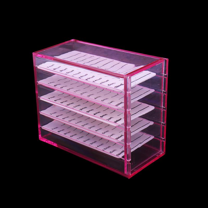 5-laagse Acryl Opbergdoos voor Wimpers en Camelia Bloemen