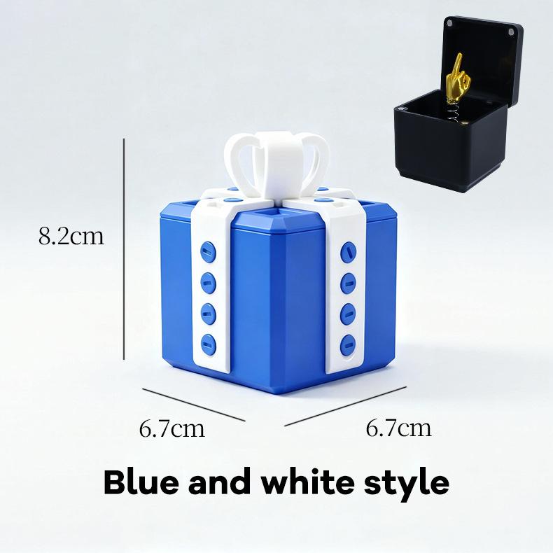 Out of the Box Pop-up Middle Finger Gift Box Creative Desk Home Decor Gifts Middle Finger Novelty Christmas Funny Prank Gift