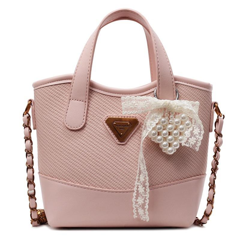 Fashion Contrasting Color Bucket Bag Spring New Trend Fashion Shoulder Bag Versatile Casual Messenger Bag