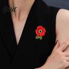 Women Suit Coat Brooch Flower Shape Enamel Oil Dripping Retro
