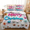 Comforter Merry Christmas Bedding Set 3D Printed Soft Single Double Queen Size Bed Christmas Gift Home Decorations