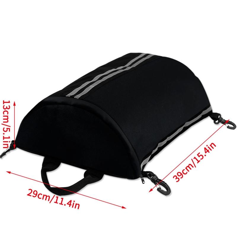 Kayak Deck Bag with Swivel Snap Hook Oxford Cloth Kayak Dry Bag for Kayak, Black
