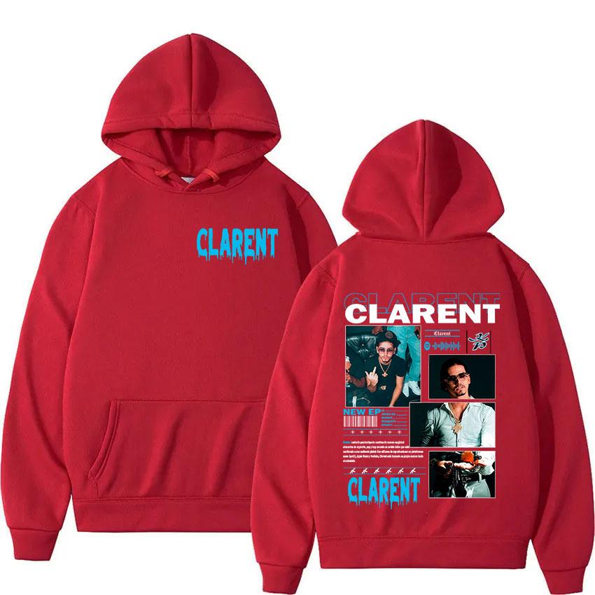 Rappeur CLARENT Tour 2025 Album Hoody Men's Clothing Vintage Oversized Sweatshirts Hip Hop Gothic Long Sleeve Hoodies Streetwear