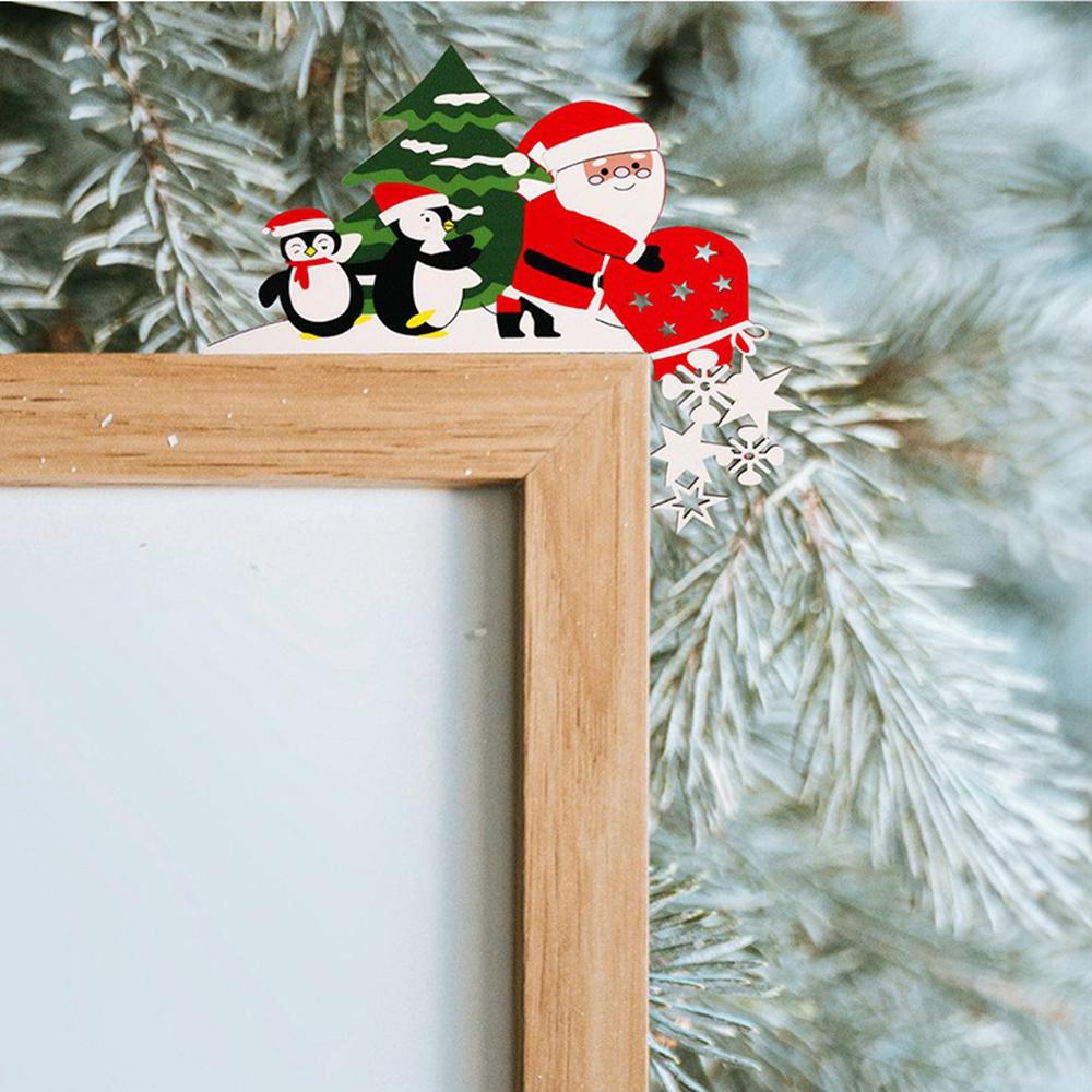 Christmas Santa Claus Door Frame Hanging Ornament Gift Reindeer Window Decoration Festive Atmosphere Decor