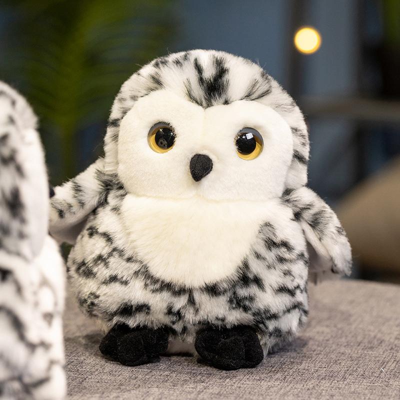 18cm Imitation Kawaii White Owl Plush Toys Lifelike Bird Stuffed Owl Doll Soft Funny Pillow Birthday Gifts for Kid Boys