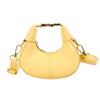 Street Style Pu Chain Moon Bag With Zipper Closure For Daily Use