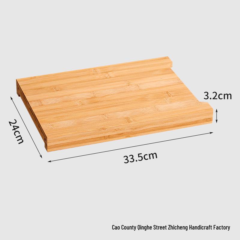 Thick Bamboo Cutting Board with Stainless Steel Tray for Home Use