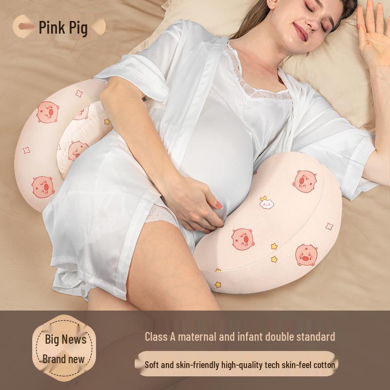 U-Shaped Multifunctional Pregnancy Pillow for Back and Belly Support