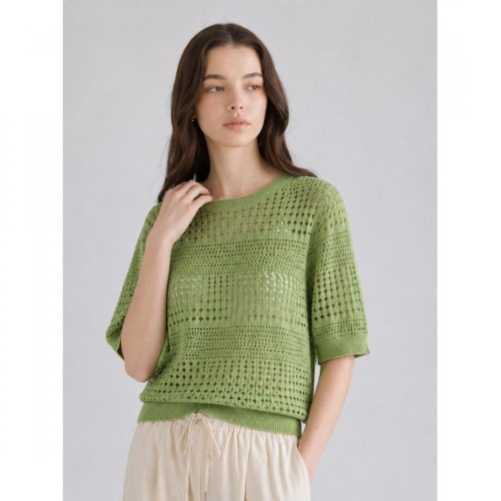 Maribon Women Crochet Pullover Tank Top Blouse Set 6 Types Available