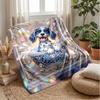 Whimsical Cat Collage Theme Blanket Lightweight Warm Flannel Blanket Decorative Throw Blanket for Home Decoration
