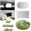 Stainless Steel Sun-Shading Visor Mirror High Clarity Portable Car Mirror  Car Interior