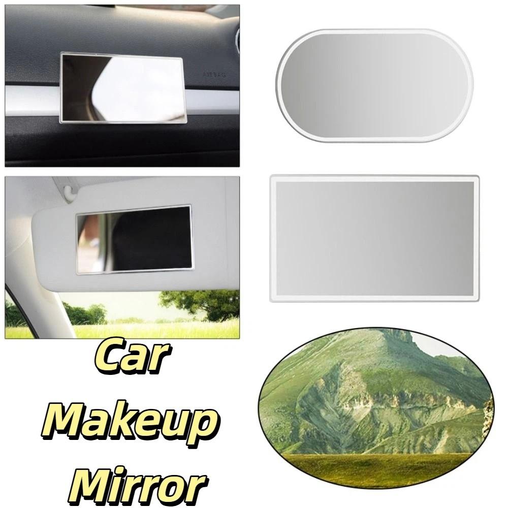 Stainless Steel Sun-Shading Visor Mirror High Clarity Portable Car Mirror  Car Interior