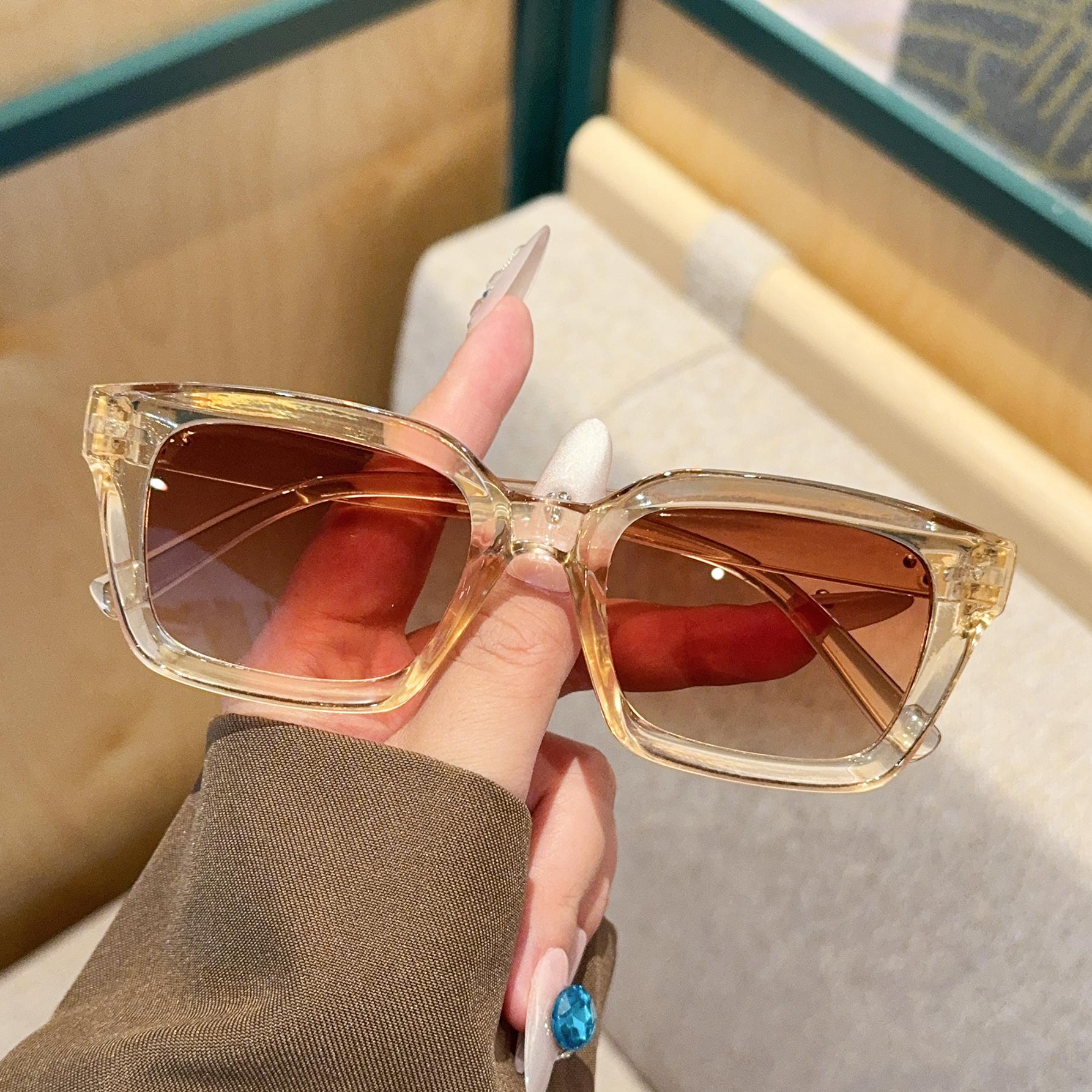 1Pc Square Frame Fashionable Casual Multi-Color Glasses High-Quality Pc Material Classic Versatile Decorative Glasses Unisex