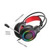 Wireds Over Ear Headphones With Glowing LED Lights 40mm Composite Diaphragm Driver Ergonomic Protein Leather Cushions Flexible Two Suspension Headbeam