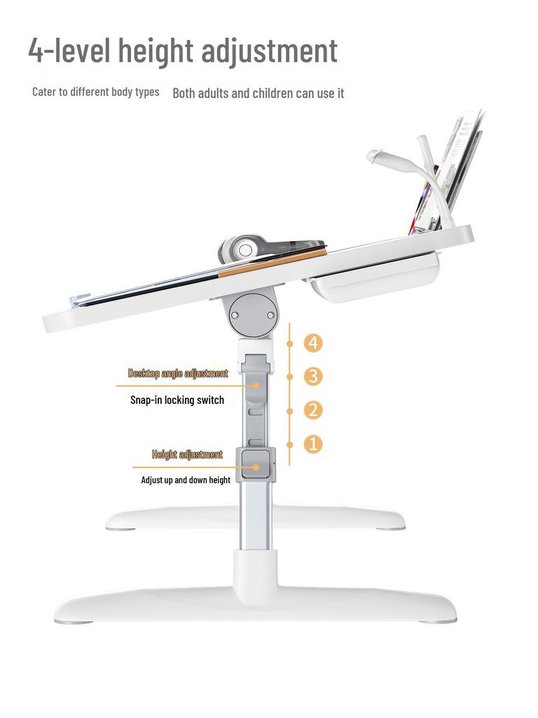 Foldable & Adjustable Small Bed Desk for Study & Writing