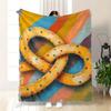 Modern abstract herringbone pattern Flannel printed blanket suitable for all seasons suitable for living room office sofa travel