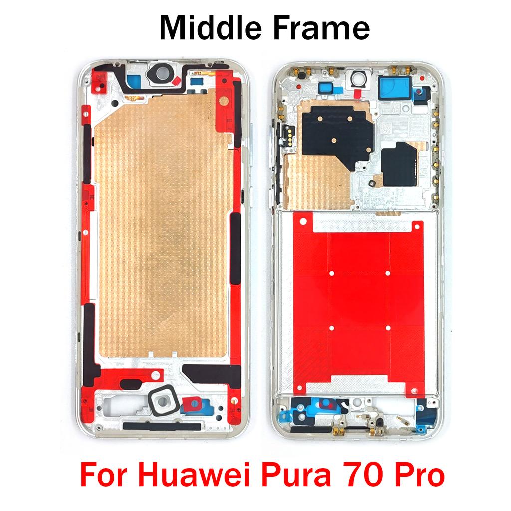 OG For Huawei P20 P30 P40 P50 P50E P60 P70 Pro Plus Ultra Art Middle Frame Housing Front LCD Bezel Cover With Side Button
