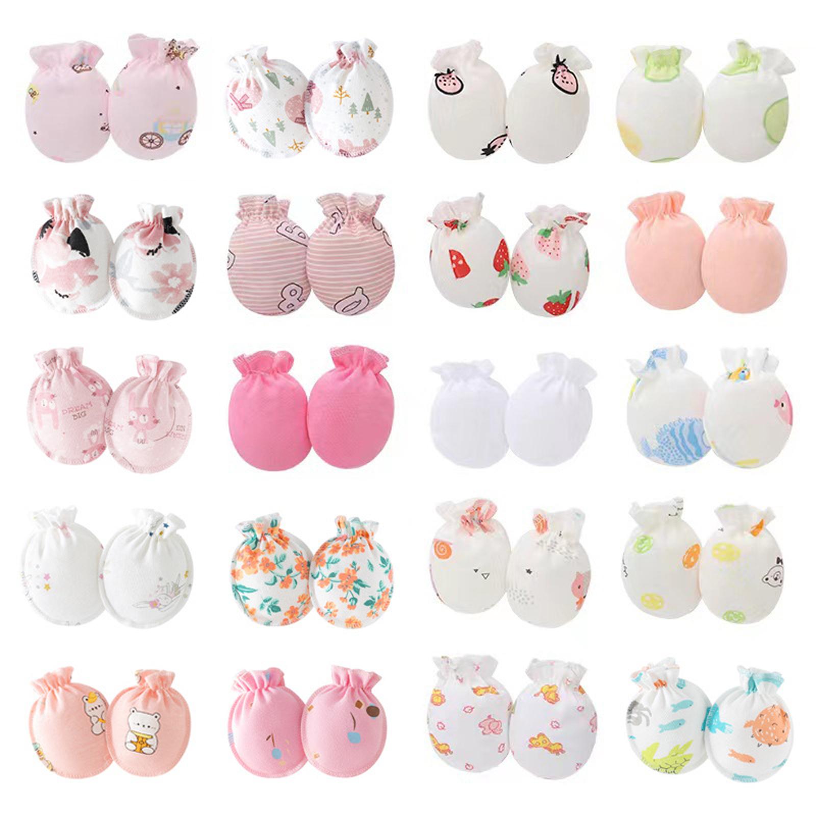 

Детские варежки-царапки - Перчатки для лица для новорожденных One Size розовый